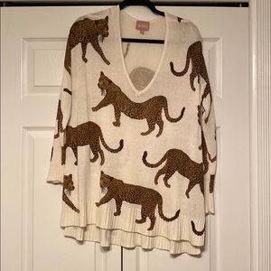 Show Me Your Mumu Hug Me Sweater ~ Tossed Leopard